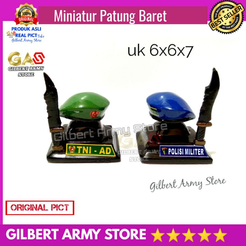 Miniatur Patung Baret Assesories Dashbord Mobil Cendramata Lucu Unik Tni Ad Polisi Militer Gilbert Army Store Kualitas Premium