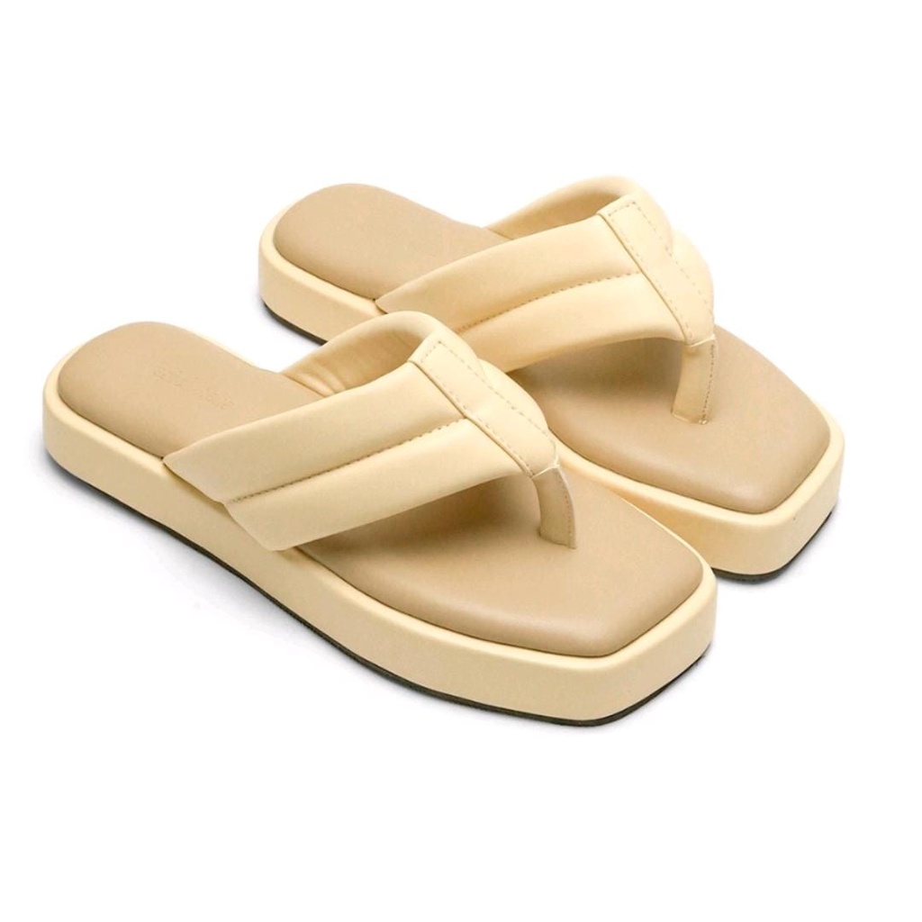 ARMY - Sandal Wanita Kekinian&amp;Terbaru/Sandal Jepit Wanita Mint Cream Hitam Putih/Sandal Murah/Sandal Kondangan