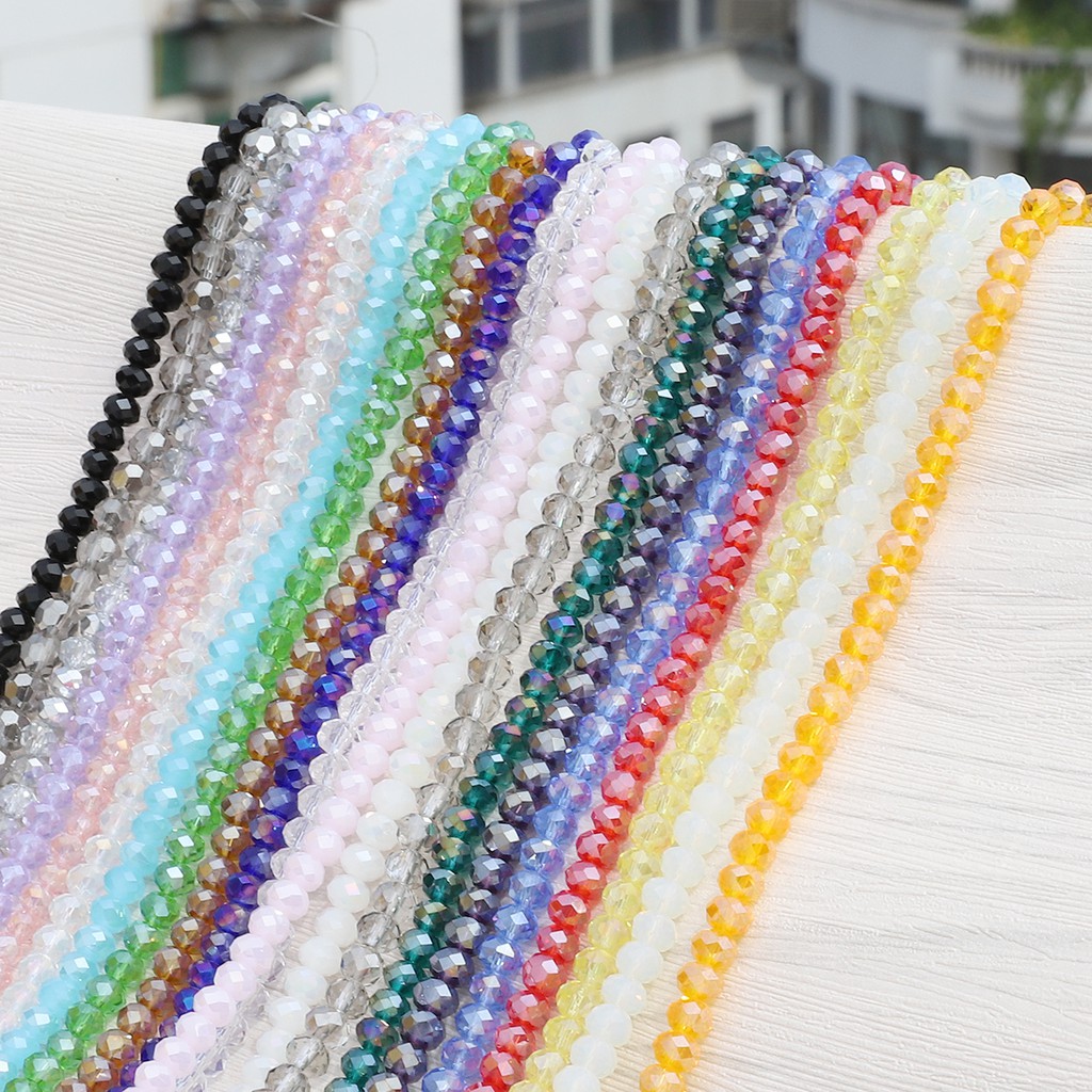 145pcs Manikmanik Kristal Kaca Ceko 3mm Multi Warna Kualitas Tinggi Untuk Aksesoris Perhiasan Diy