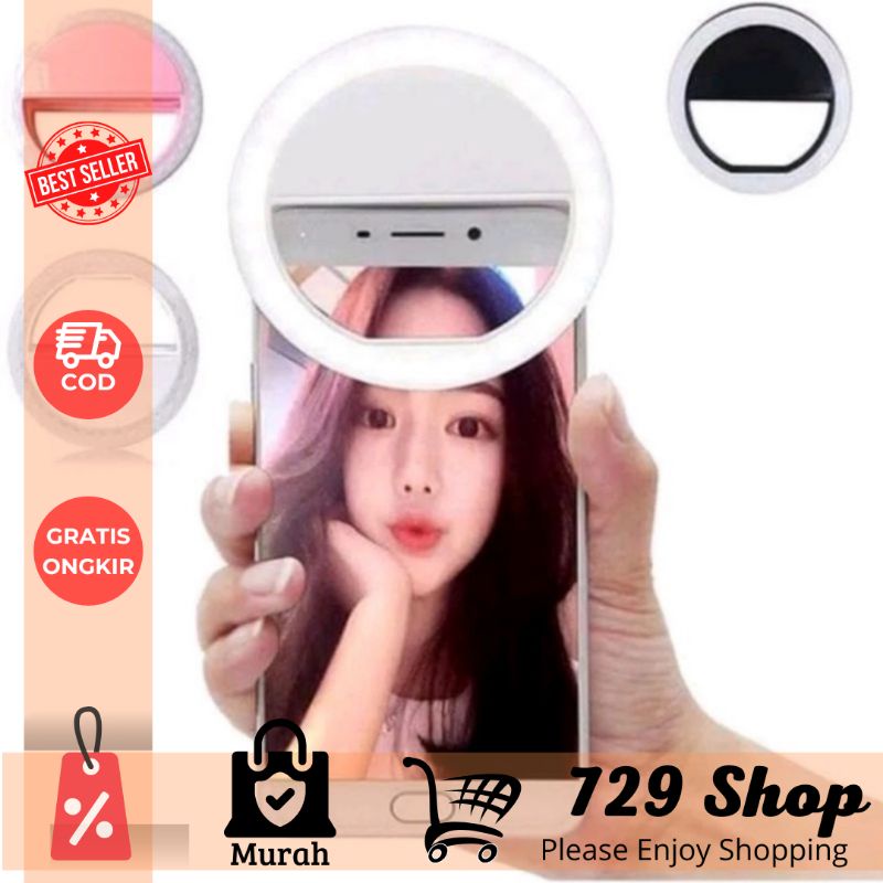 Ring Light Selfie LED / Lampu selfie Bulat untuk kamera camera hp Flash charm eyes Import Best Seller