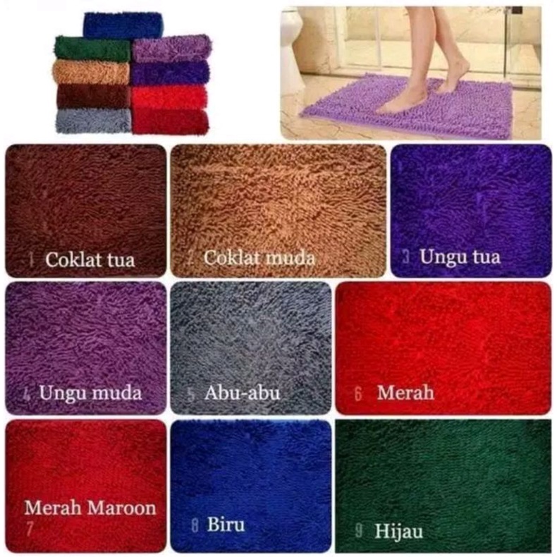 Keset Kaki Microfiber Keset Cendol Keset Cendol Super Tebal Kamar Mand