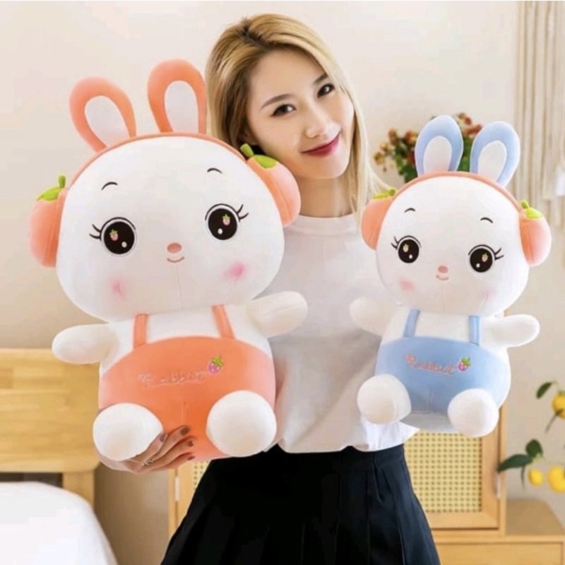 Boneka Kelinci Rabbit Walkman Telinga Panjang Boneka Kelinci Rabbit Bunny Tinggi 50cm Berlabel SNI