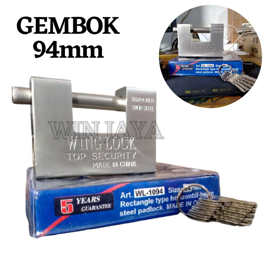 GEMBOK PAGAR WING LOCK 94 MM GEMBOK PANSER KOTAK ANTI MALING