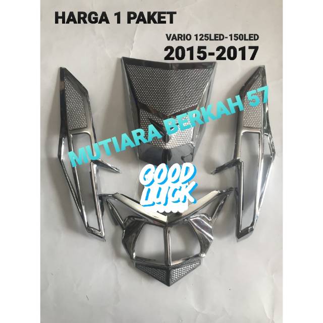 Vriasi Paket Hemat Cover Garnis Chrome Stoplamp+DLL Motor Vario 125-150Led Termurah