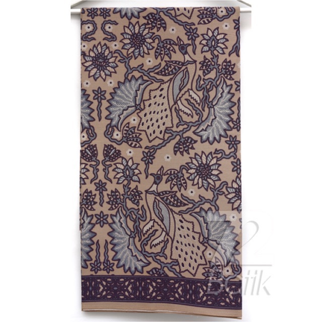 KAIN BATIK KATUN Premium Motif Burung Kembang Warna Krem Cream Putih Tulang 724793 Cap 72 Jarik Jarit Samping Kebat Panjang Batik Katun Modern Premium Bahan Seragam Batik Pernikahan Kantor Keluarga Murah Kamen Jadi Batik Bali Lembaran