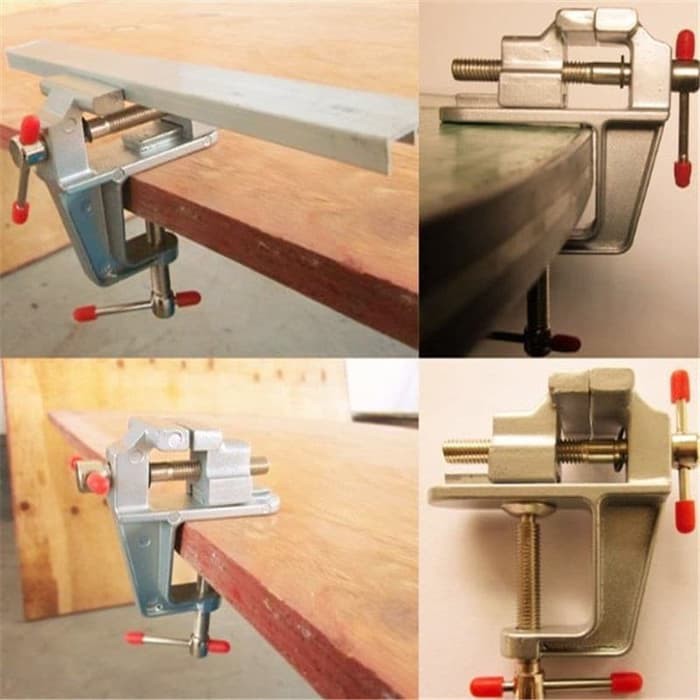 Mini Bench Vice Tool Clamp Meja Catok Kerajinan Seni Perhiasan Table