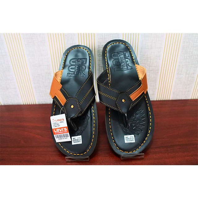Sendal Jepit Casual Pria 501 Levis Original - Hitam P03