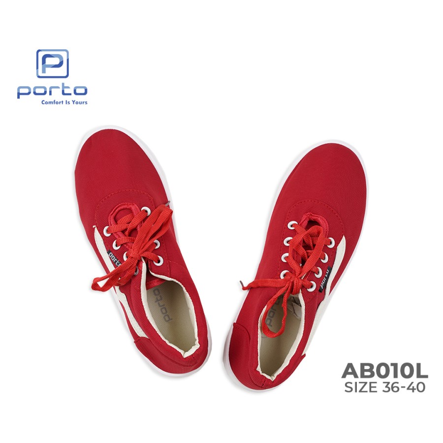 AB010L - Porto Leveling Sepatu Wanita Olahraga Sneakers Casual Nyaman Kuat Bagus Simple