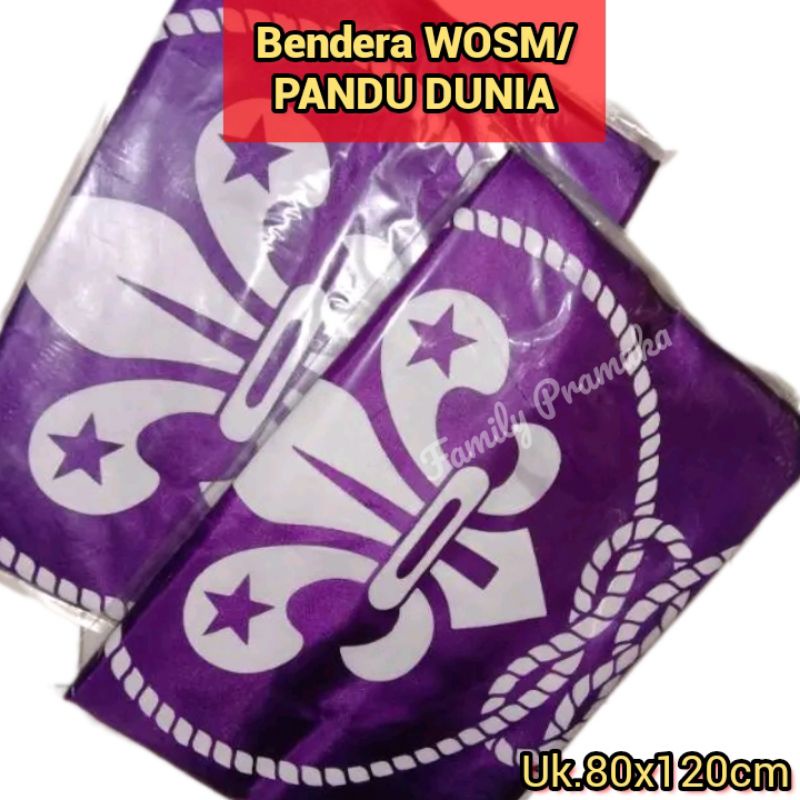 Bendera Wosm 80x120cm - Bendera Pandu Dunia - Bendera Pramuka