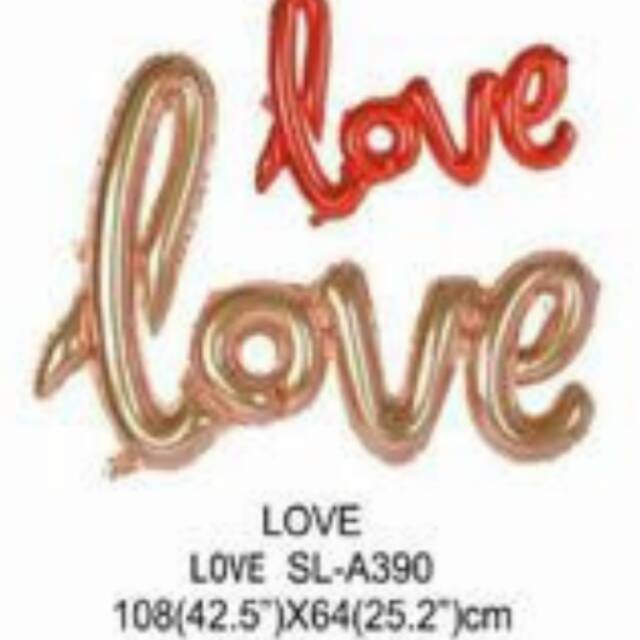 BALON Foil Love Latin Letter