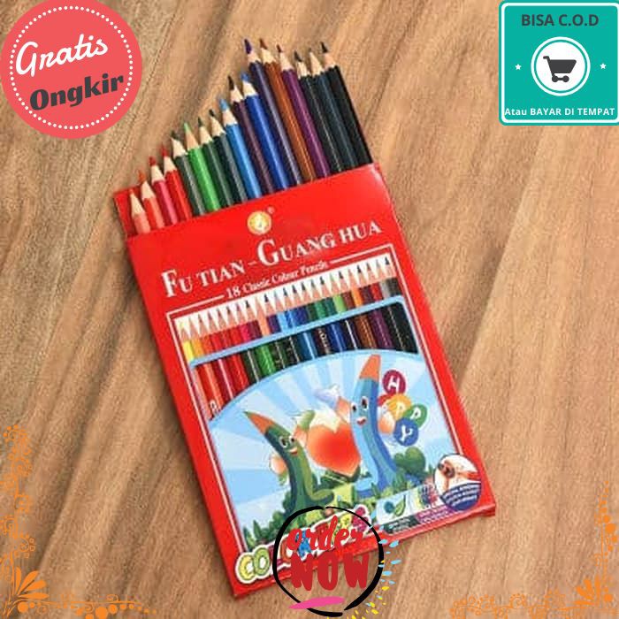 

COD 404 Pensil Warna 18 Classic Color Peps Pencils Futian 3393 x Faber-Castell Pensil Gambar