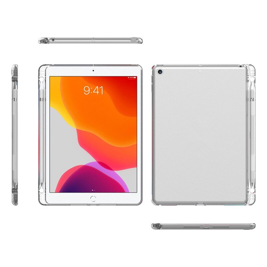 Casing iPad Mini 1/2/3/4/5 | iPad 9.7 Silicone Soft Case + Tempat Stylus Pen