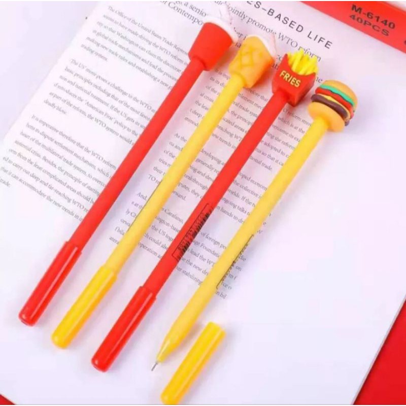 

Isi 4 pcs Pulpen lucu karakter makanan dan minuman