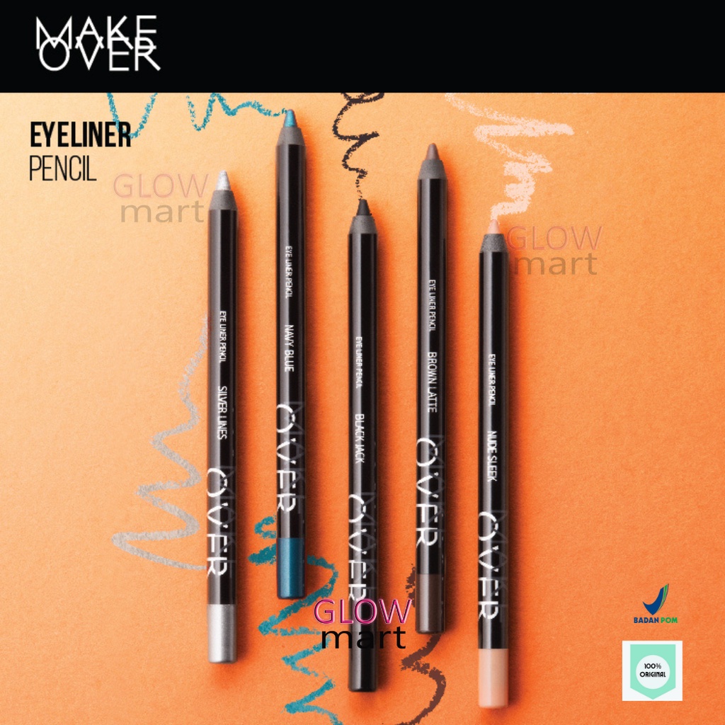 GlowMart ❤ MAKE OVER Eyeliner Pencil 1,2 gr | Black Jack Pensil Eye Liner Makeover