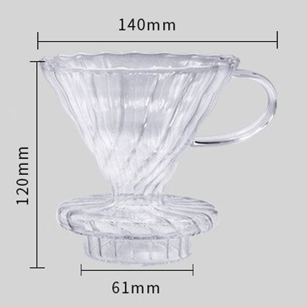 BAYAR DI TEMPAT Filter Penyaring Kopi V60 Glass Cone Coffee Dripper Filter Type 1