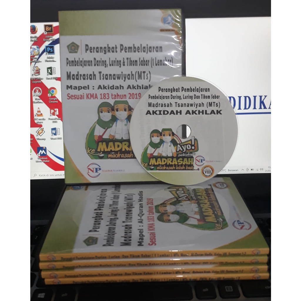 CD RPP 1 LEMBAR DARING, TATAP MUKA &amp;TIKOM SABAR,MTS, MAPEL AKIDAH AKHLAK,KELAS 7,8, 9, 2 SEMESTER, SESUAI KMA183TAHUN 2019