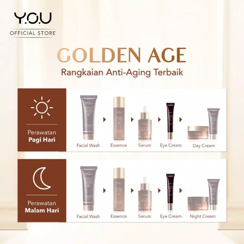 Kosmetik You Golden Age Krim Mata / Energizing Eye Cream 15g [TARABABYSTORE]