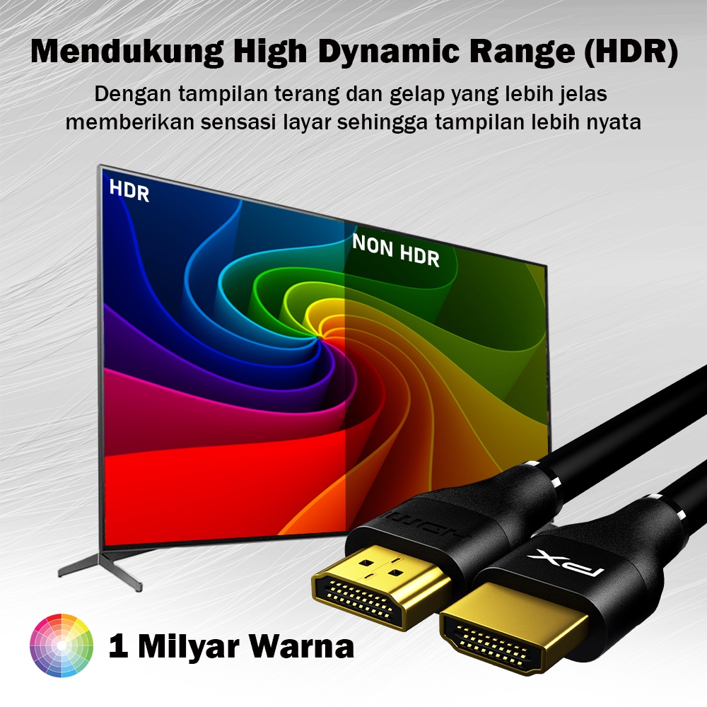 Kabel HDMI 2.1 8K UHD HDR eARC High Speed Quality 0.6M PX HDMI-0.6X