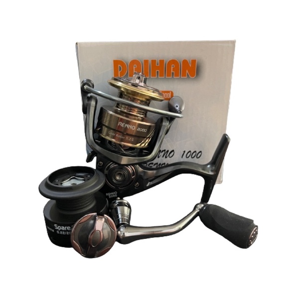 Reel Daihan New Reno Powerhandle Saltwater free spool dan tutup spool ukuran 1000-6000