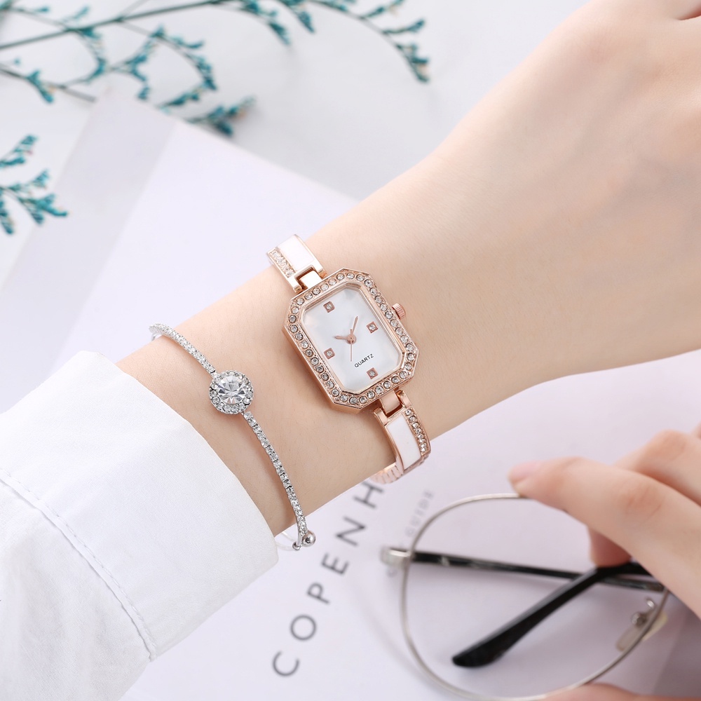 COD Jam Tangan Quartz Strap  Analog Casual Gaya Retro Untuk Wanita Watch Korean Fashion W187-5