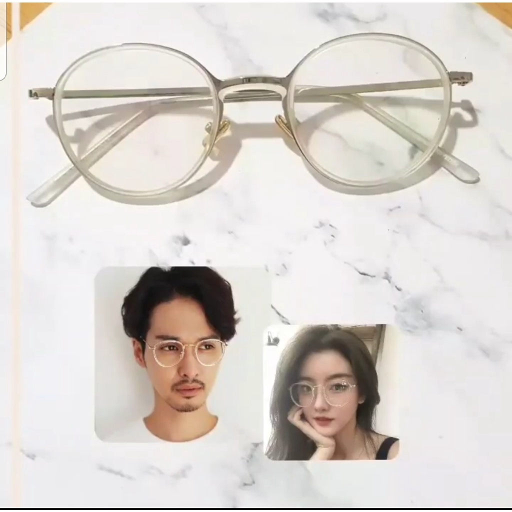 Kacamata Transparan Clear Doff Frame Kacamata Transparant Pria Wanita Murah
