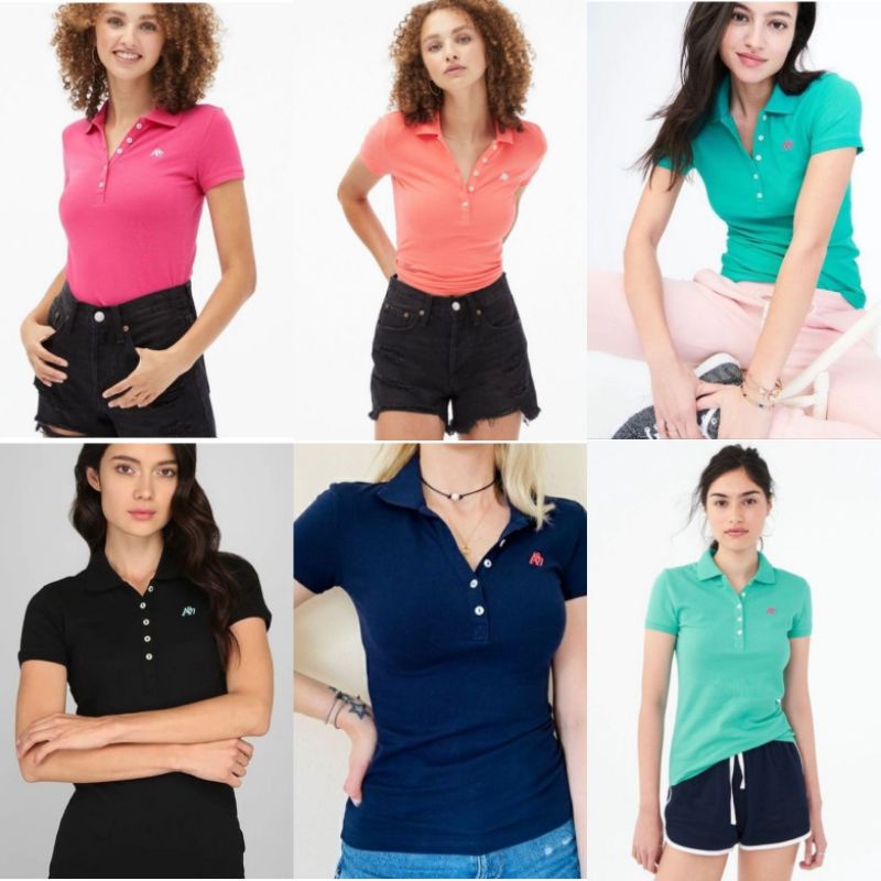 AER*POSTALE POLO WOMEN T SHIRT-KAOS WANITA