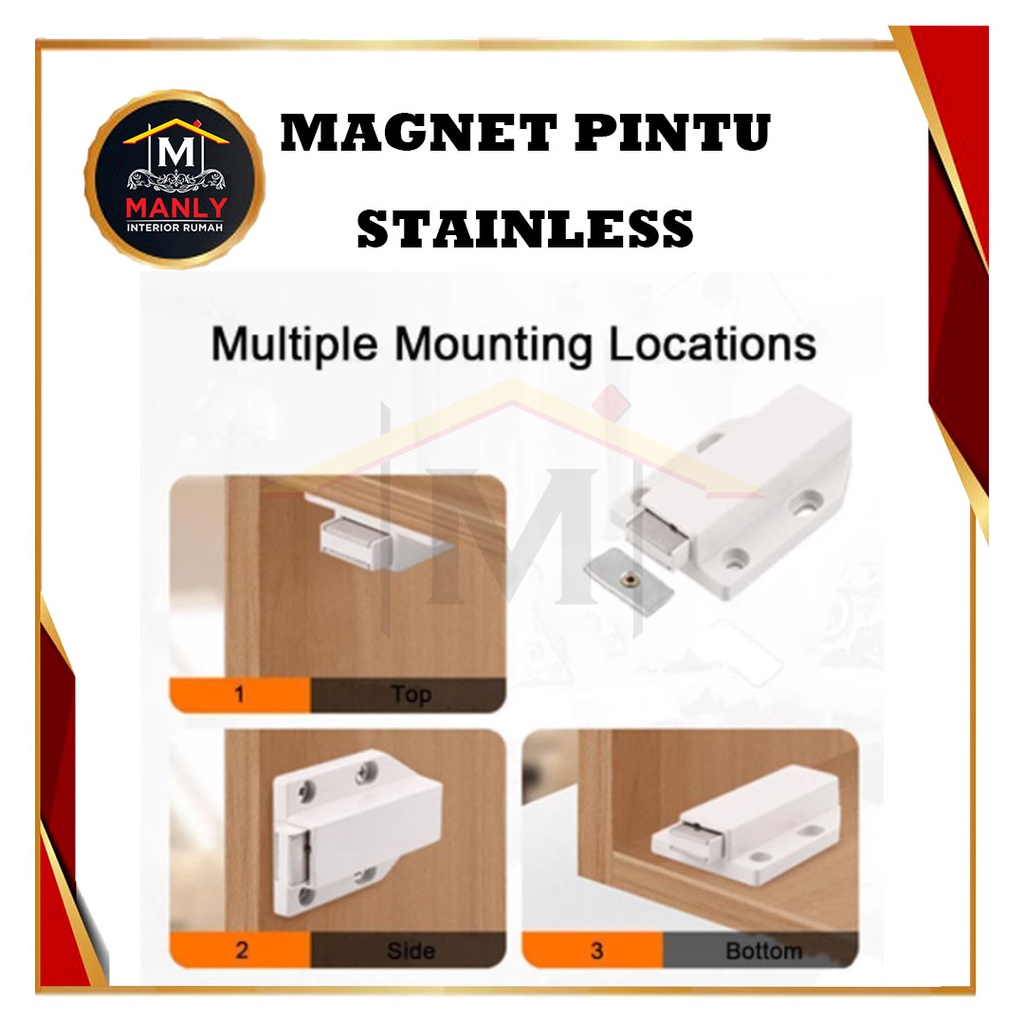 Magnet Pintu Kaca Double &amp; Singel / Engsel Jepit Kaca Double &amp; Singel Stainless