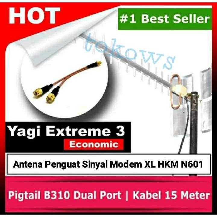 Antena Penguat Sinyal Modem XL HKM N601 - Yagi Extreme 15M