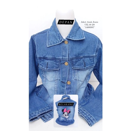 Jaket Levis Anak Perempuan/Jaket Jeans Anak Perempuan