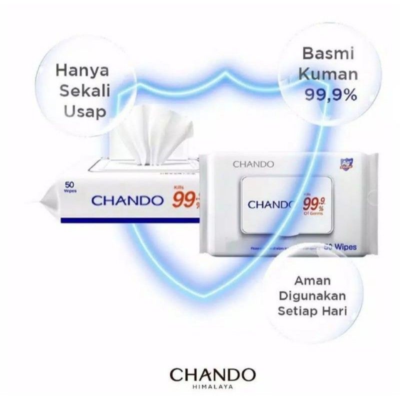 Tisu Basah Chando Wipes Antiseptik Steril 50 pcs