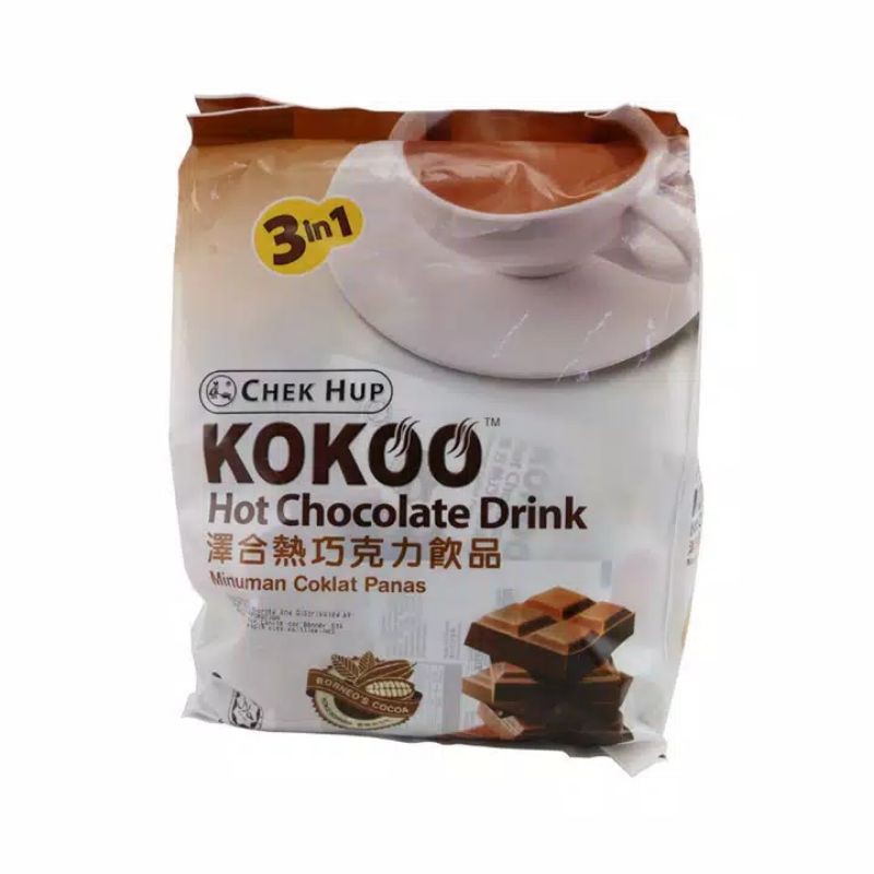 

CHEK HUP KOKOO HOT CHOCOLATE DRINK 3 IN 1 600GR ISI 12 SACHET