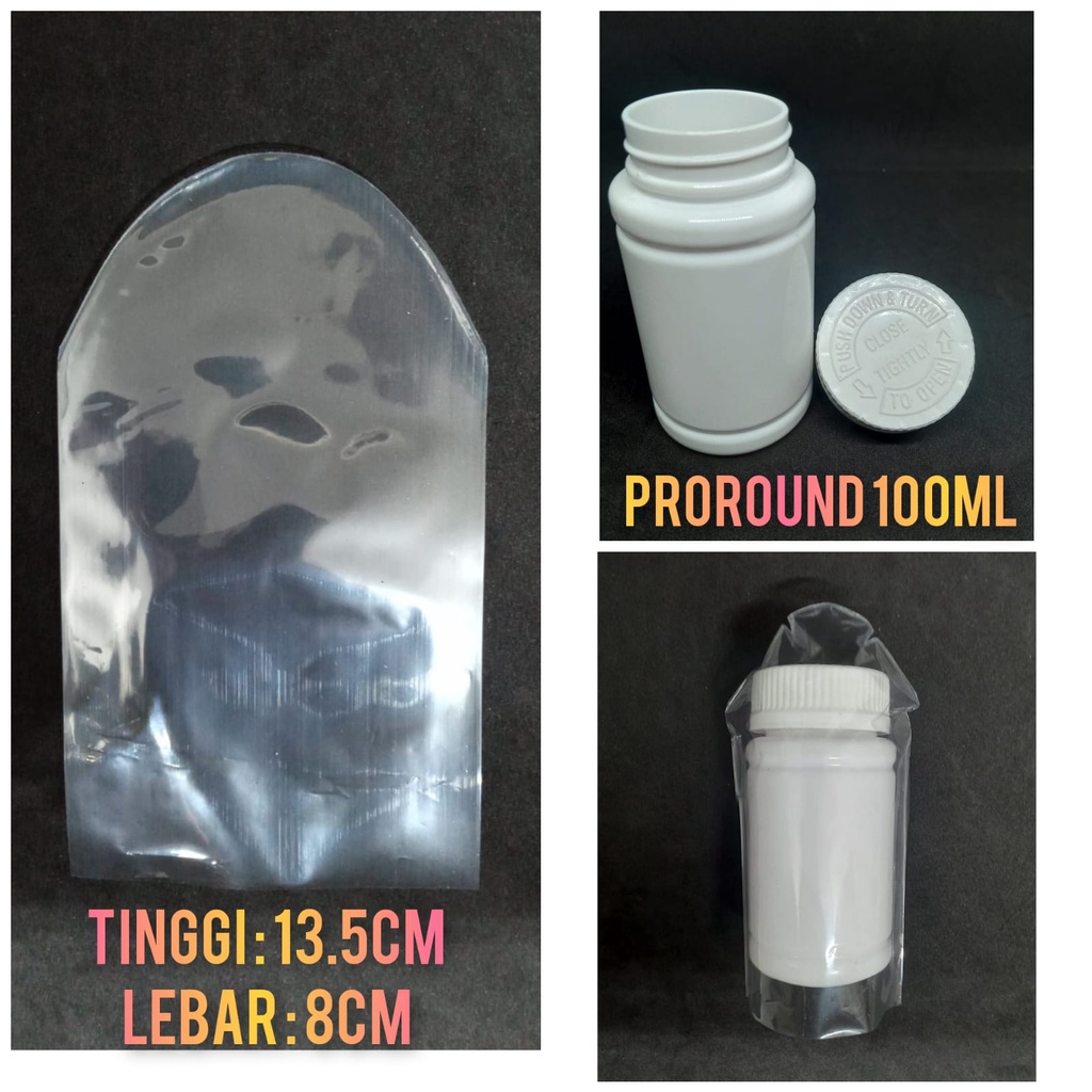 Segel botol PROROUND 100ML / segel PVC / shrink seal
