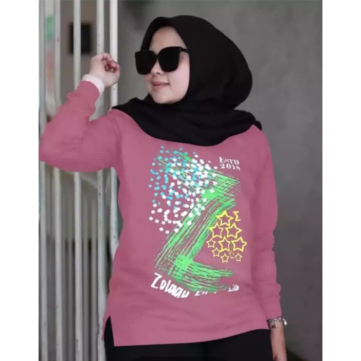 SWEATER LENGAN PANJANG/SWEATER ZOLAQU/COD /BAJU WANITA LENGAN PANJANG/SWEATER HIJAB STYLE