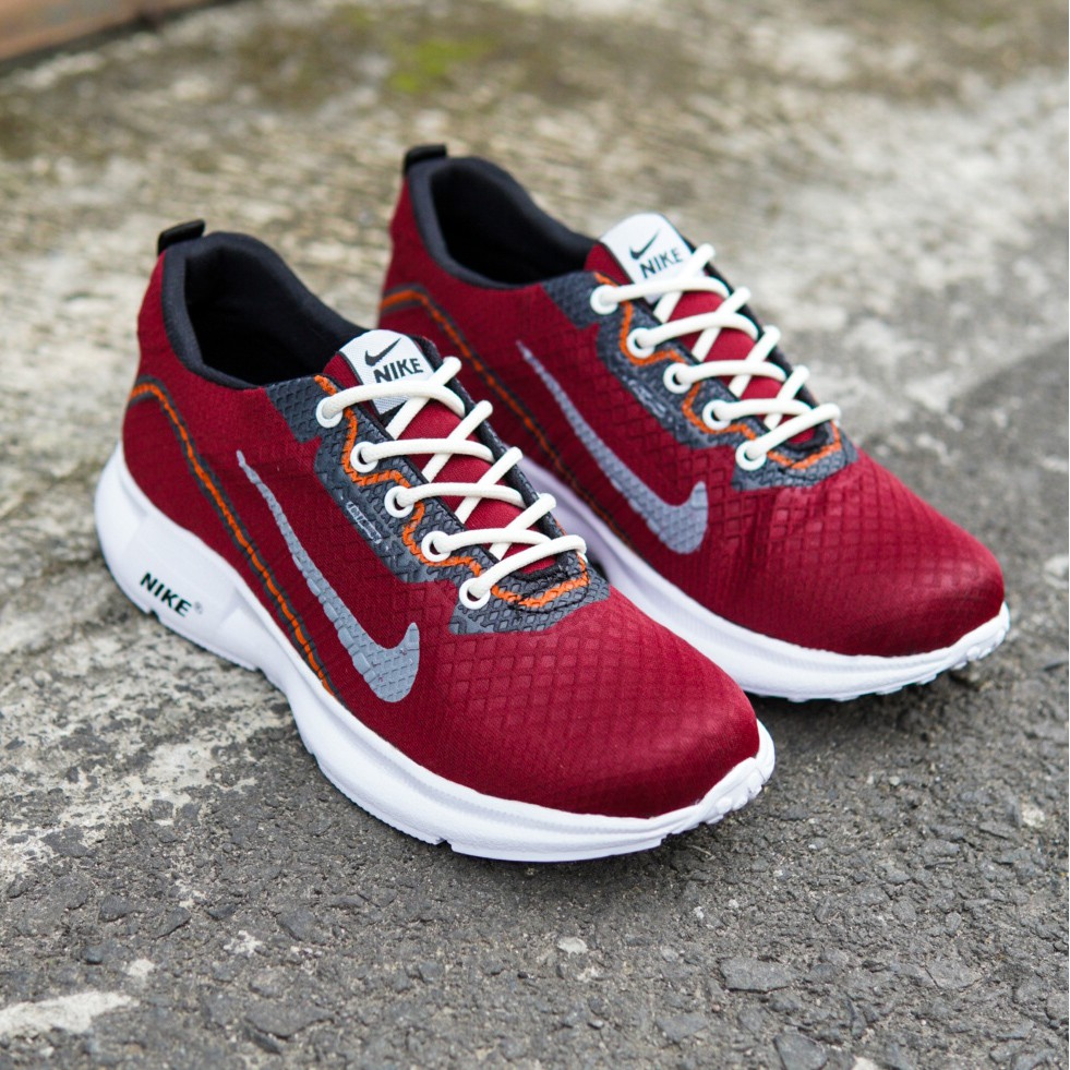 MS - Sepatu Sneakers Olahraga Pria Nike Ultra Merah Kasual Shoes Sport Cowok Jogging Running Lari