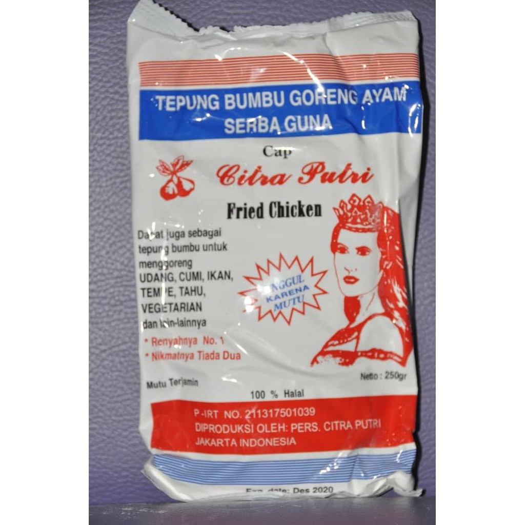 

Promo Awal tahun TEPUNG BUMBU SERBAGUNA CAP CITRA PUTRI Big Sale