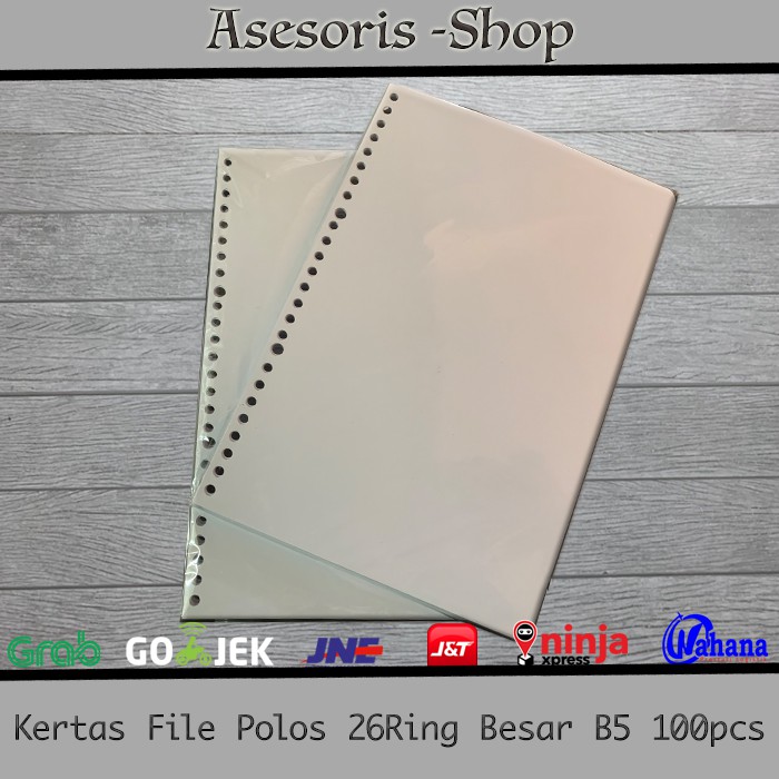 

Isi Refill Kertas File Polos Blank 26 Ring ukuran Besar B5 isi 100pcs