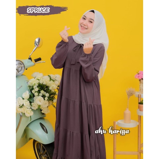 Sandra midi dress aku karissa original / dress midi terbaru / aku karissa dress