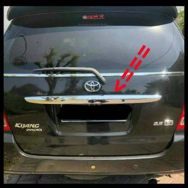 List trundlite pintu bagasi belakang toyota Innova INOVA 2004 sampai 2009 2005 2006 2007 2008 pintu belakang bagasi tempel chrome crome