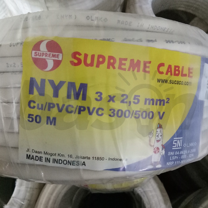 Supreme NYM 3x2.5 @ 50 meter - Kabel Listrik