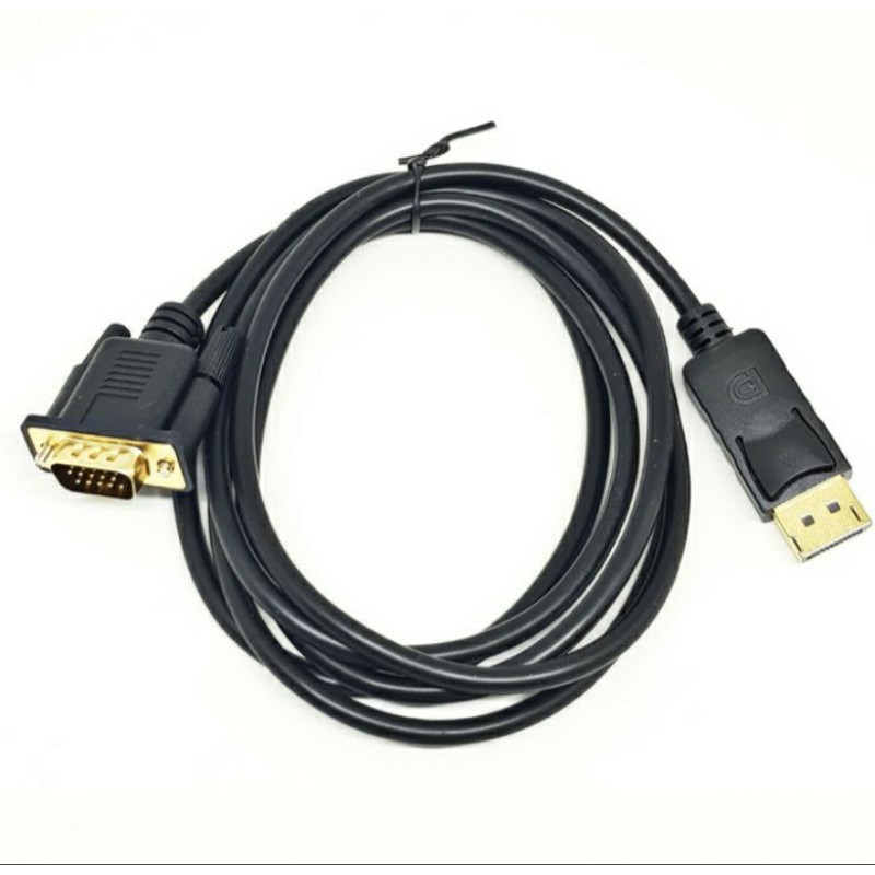 SKU-1055 KABEL DISPLAY PORT TO VGA 1.8M - DP MALE TO VGA MALE - DP TO VGA