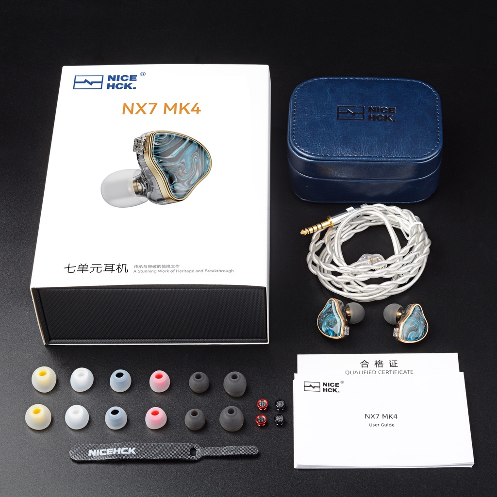 Nicehck NX7 MK4 Earphone In ear HIFI 7 Driver Unit Hybrid 0.78mm 2 Pin Dengan Kabel Bisa Dilepas MK3