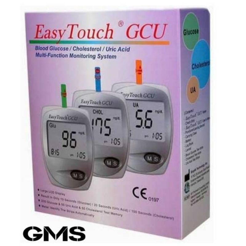 Easy Touch GCU 3 in 1 / Alat cek Gula , Cholestrol, Asam Urat