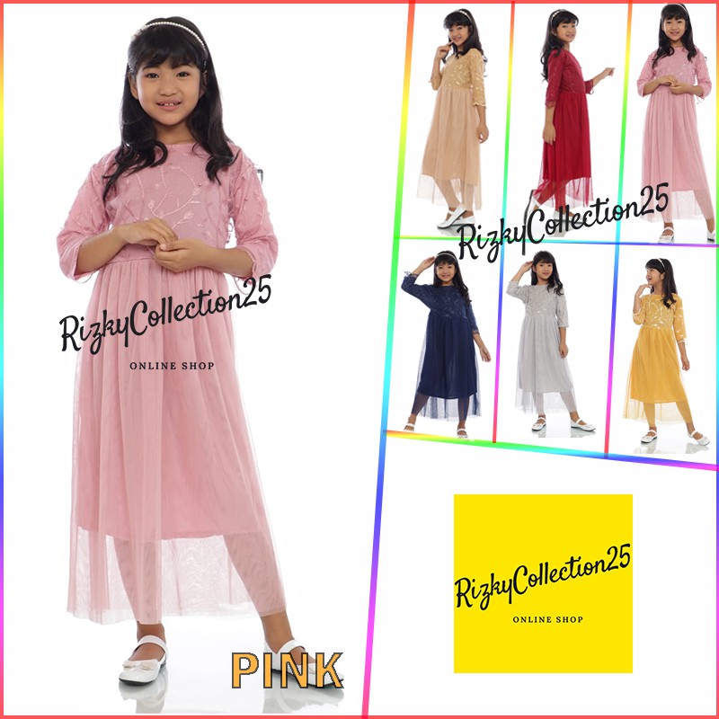 [REALPICT-BISA COD] KEBAYA DRESS ANAK TERMURAH/ DRESS BROKAT TILE ANAK PEREMPUAN/ DRESS ANAK TERBARU