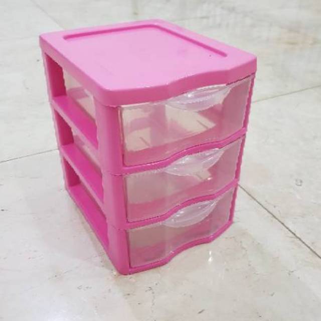 Laci Mini Container Susun 3 Plastik Aesthetic