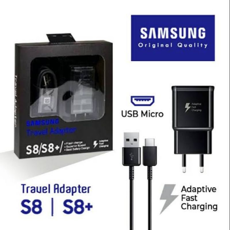 (OM) CARGER SAMSUNG ORIGINAL 100%  S8/S8+ BLACK MICRO USB