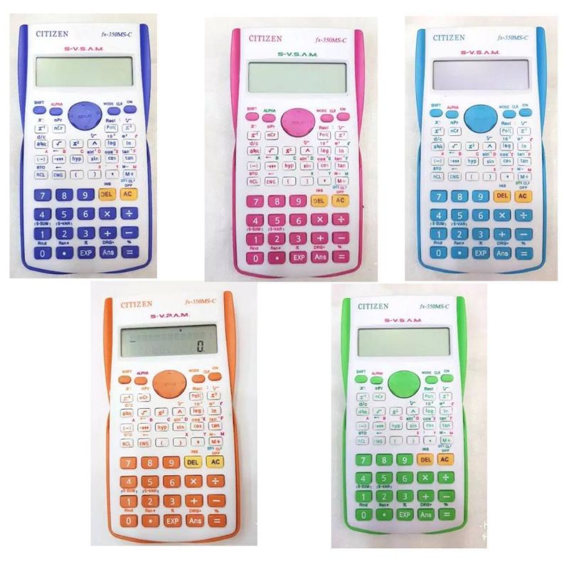 

0KALKULATOR SCIENTIFIC CITIZEN FX 350 MS WARNA / SCIENTIFIC KALKULATOR / KALKULATOR ANAK SEKOLAH
