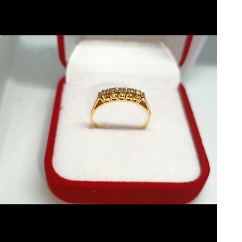 Cincin listring emas berlian