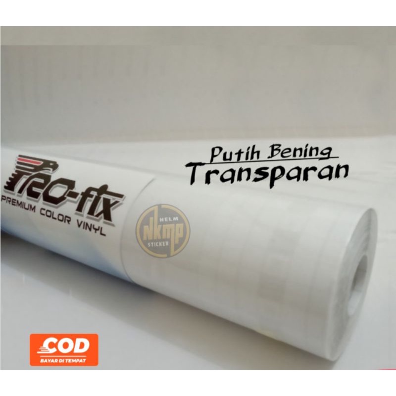 Skotlite Stiker Lampu Motor Mobil Putih Transparan Bening