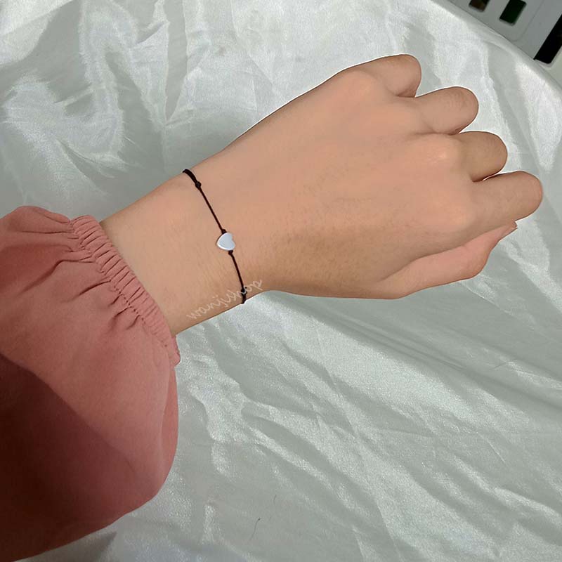 Gelang Tiny Mote Kerang Love Bulat Segitiga Bulan Gelang Super Simple Cute Simple Knot Rantai Chain