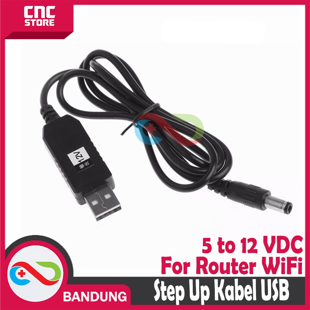 STEP UP KABEL USB 5V TO 12V JACK DC 5.5x2.1MM FOR ROUTER WiFi